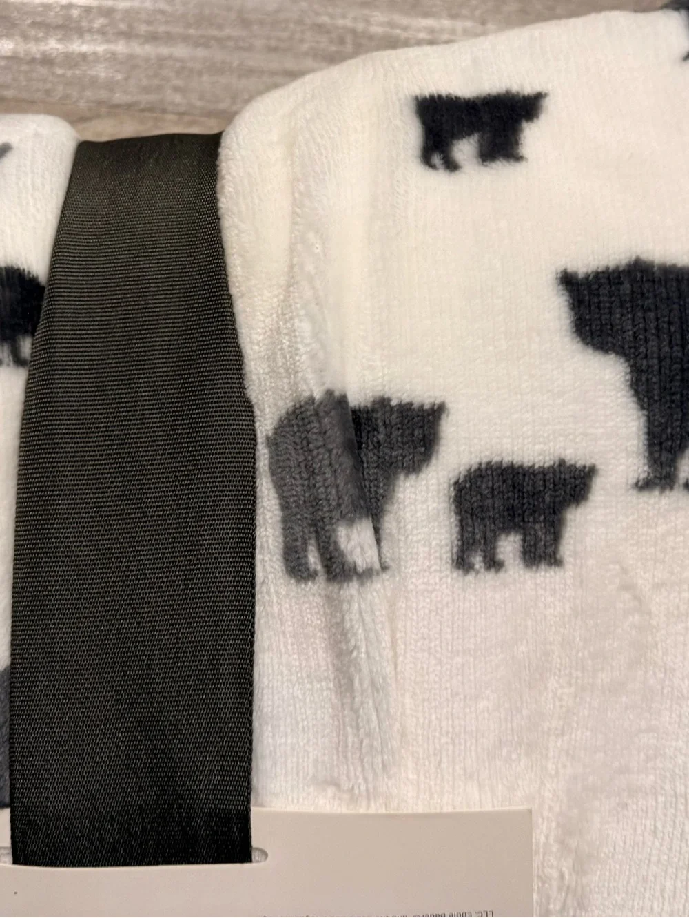 Eddie Bauer HOME ULTRA PLUSH FLEECE SHERPA THROW Bears